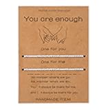 Lcherry Pinky Promise Distance Matching Friendship Couple Bracelets for Women Funny Morse Code Bracelet for Women 2 Pieces Christmas gifts