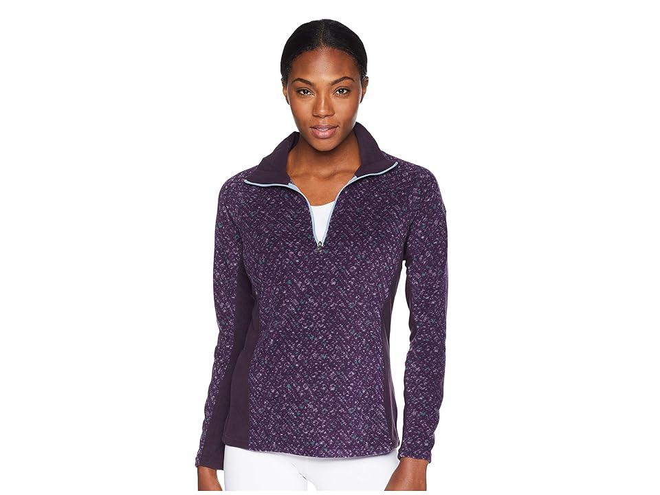 

Columbia Glacialtm IV Print 1/2 Zip (Dark Plum Tweed) Women's Clothing