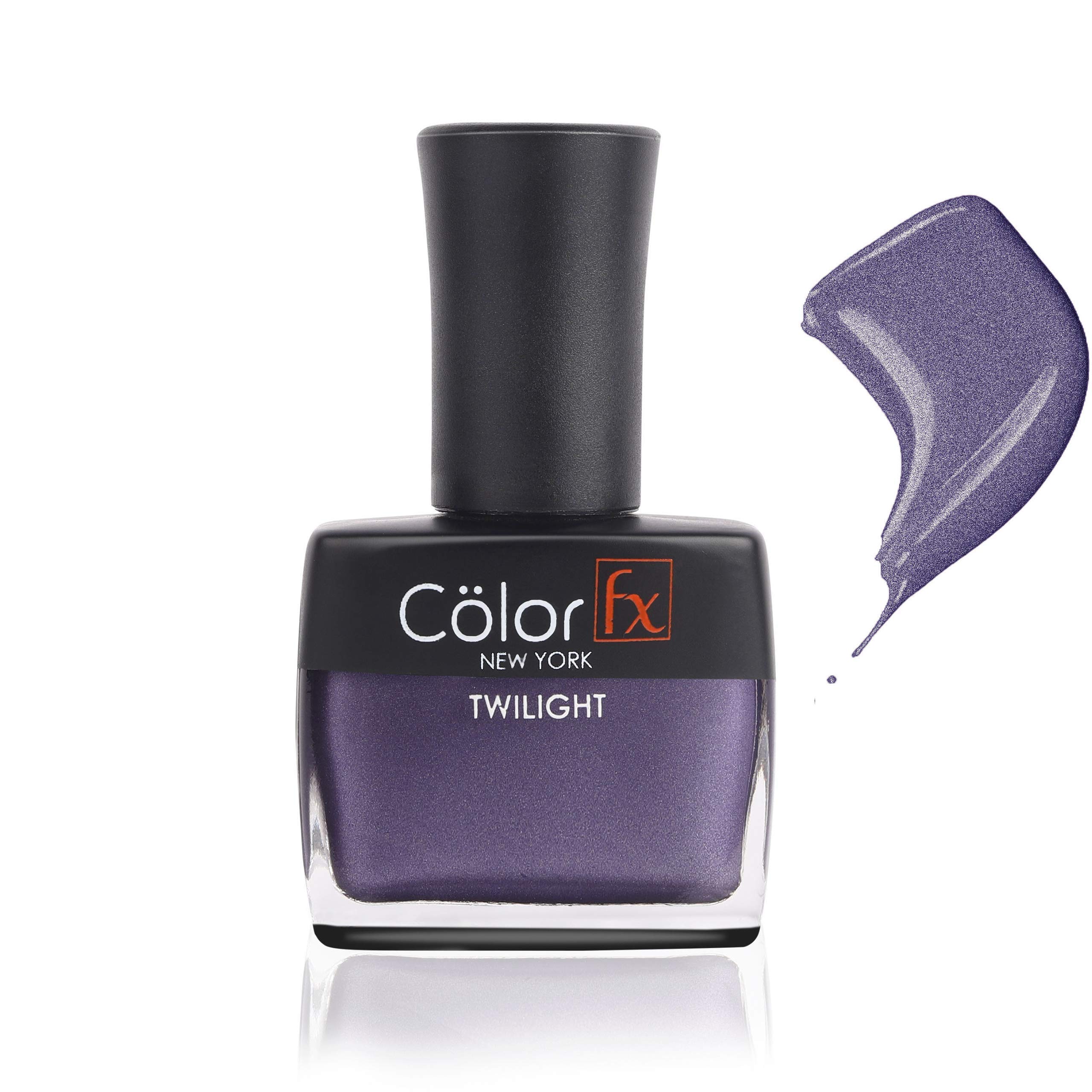 Color Fx New York Twilight Matte Finish Nail Polish |Chip-Resistant, Quick-Drying, Long-Lasting, Non-Yellowing| 21 Toxin Free| Nail Polish for Women - Purple
