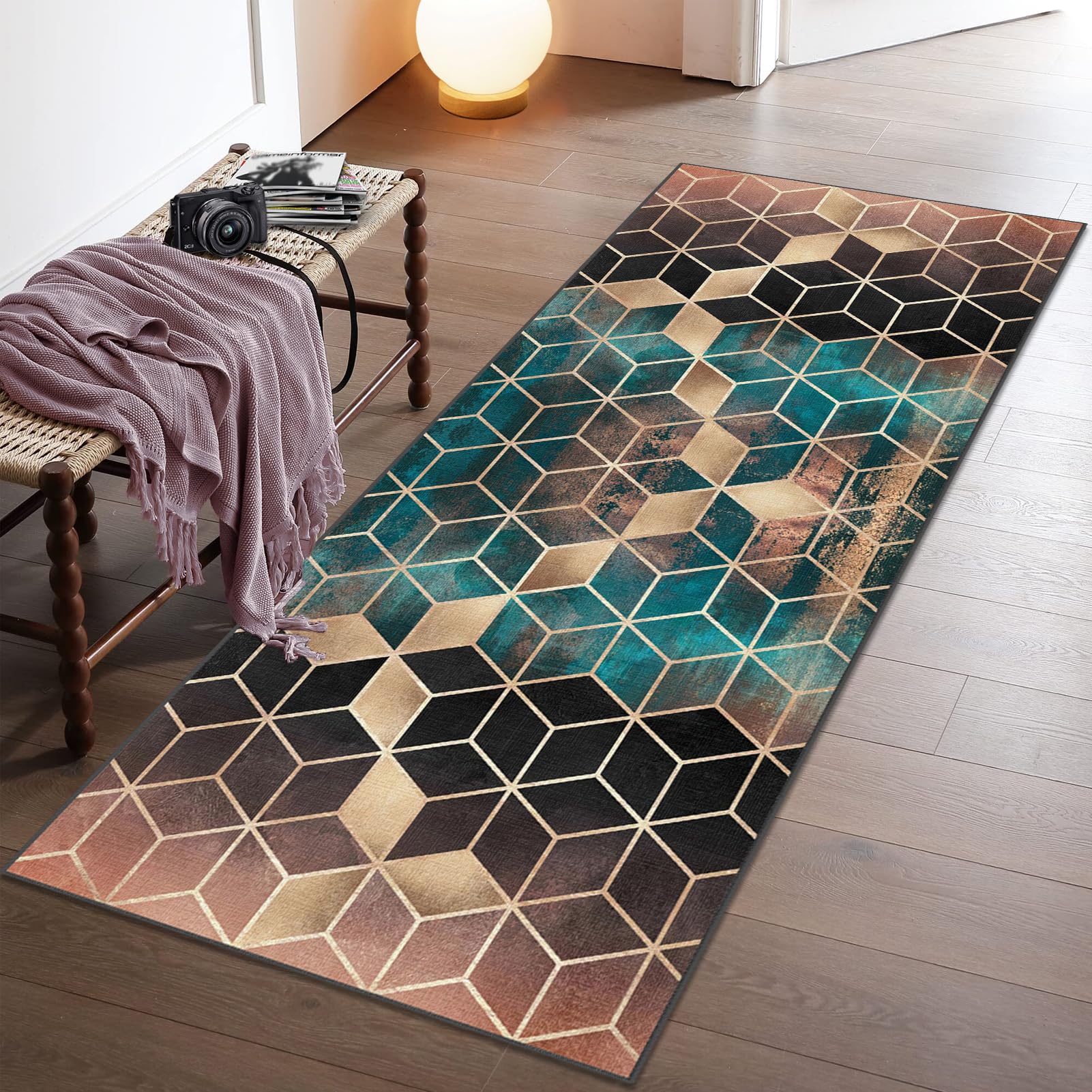 Xiaputcr Color-M133 Non Slip Kitchen Runner Rugs Carpet Runners For Hallways Long Hall Carpet Runners Washable Carpet Floor Mat Entrance Runner For Hallway Entryway Absorbent Area Rugs For Laundry Room 40 X 180 Cm