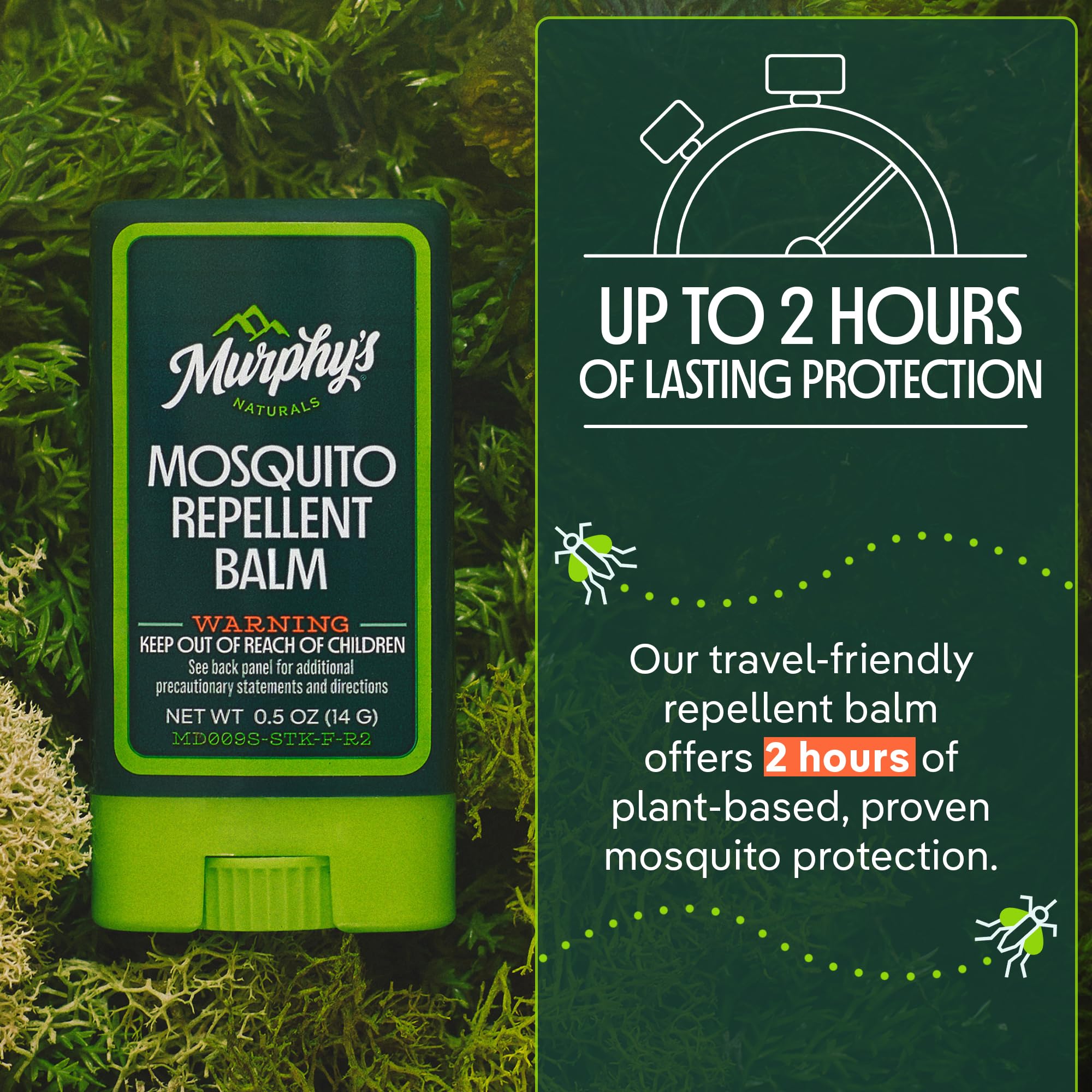 Murphys Naturals Mosquito Repellent Balm Plant-Based 0.5 oz Pack of 3 | Formulated with cedarwood lemongrass & rosemary oils; DEET-free repels mosquitoes up to 2 hrs & ticks 1 hr; travel-size product thumbnail 5