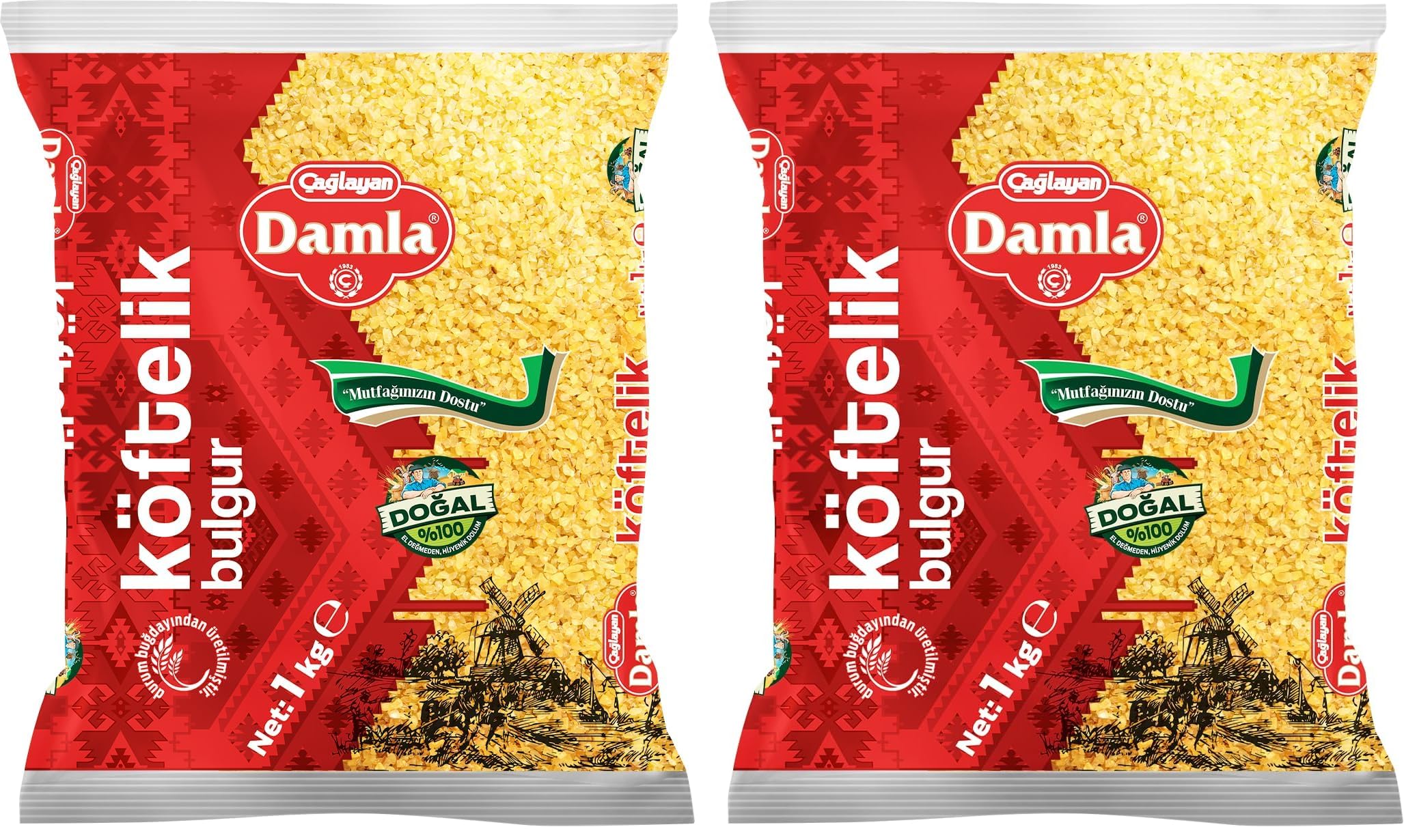 Damla Köftelik Bulgur 1 kg (2 paketi)