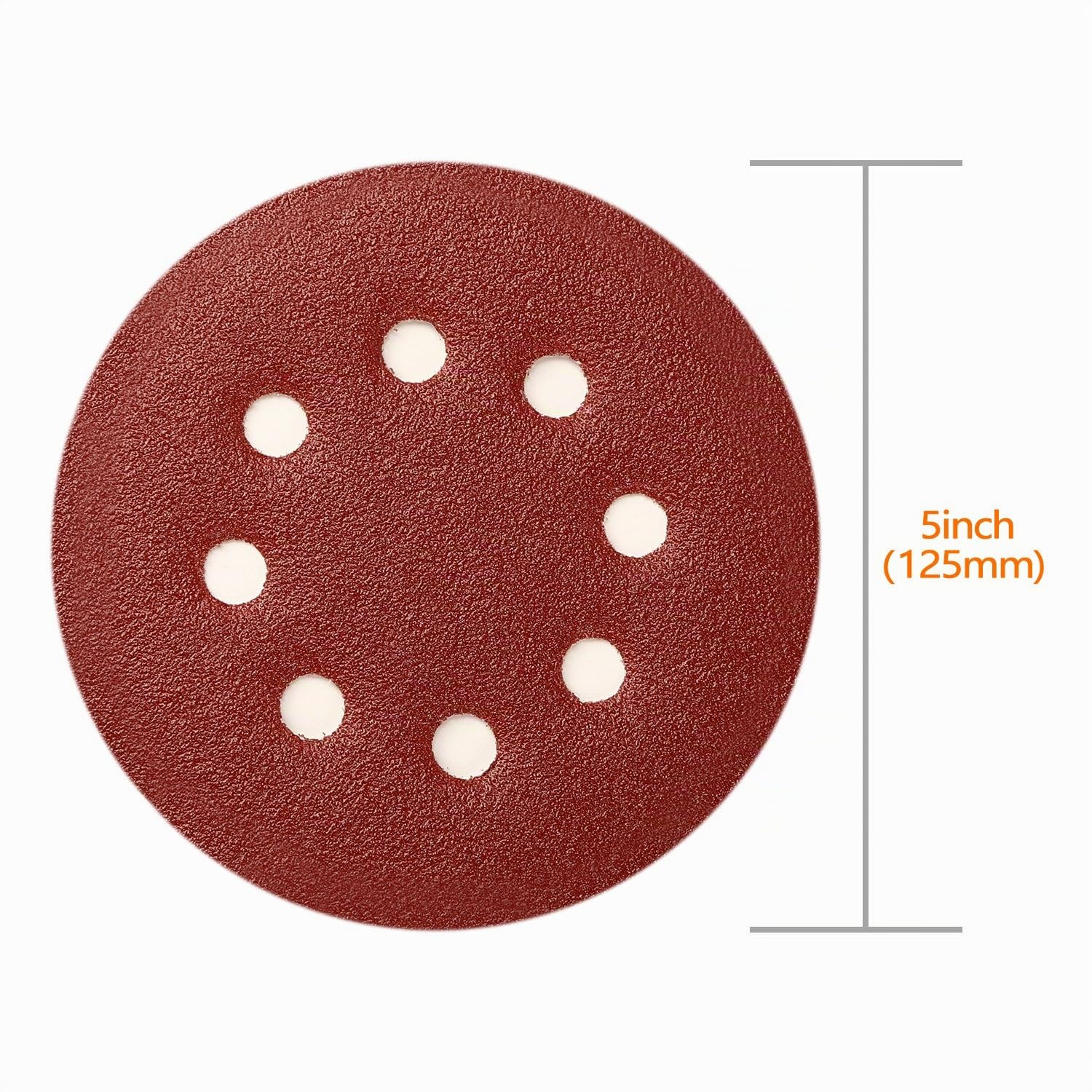 SPTA 100 Pezzi 125mm Dischi Abrasivi Carte Abrasive per Levigatrice 10 x 40/80/120/180/320/400/600/800/1500/2000 Graniglie Ideale per Levigatura/Lucidatura/Spolveratura