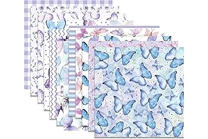 Purple Watercolor Butterfly Scrapbook Paper Pad