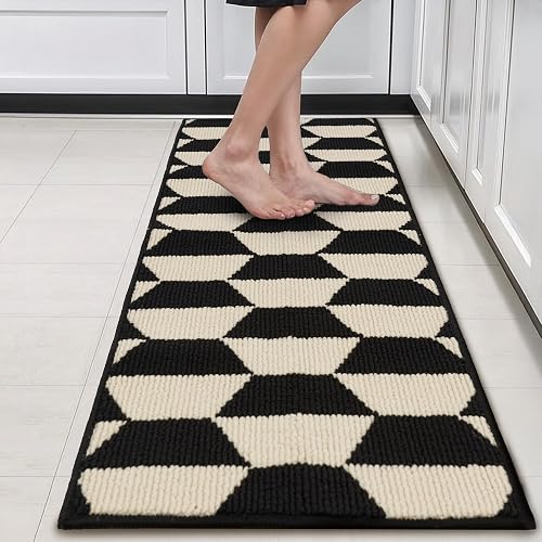 GRANNY SAYS Kitchen Mats for Floor, Kitchen Rugs Non Slip Washable, Runner Rugs for Kitchen Floor, 47' x 17.7', Stain Re