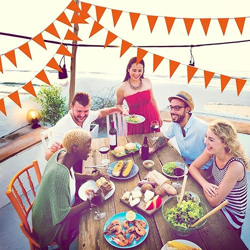 Miniatura 4 de Panelee Banderines en blanco de 300 pies para colgar, 180 unidades, guirnalda triangular para gran apertura, graduación, fiesta de cumpleaños,