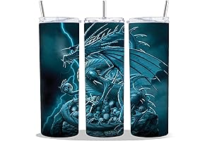 Fantasy Monster Creature Dragon Cup Mug Tumbler with Spill-Proof Lid and Reusable Straw