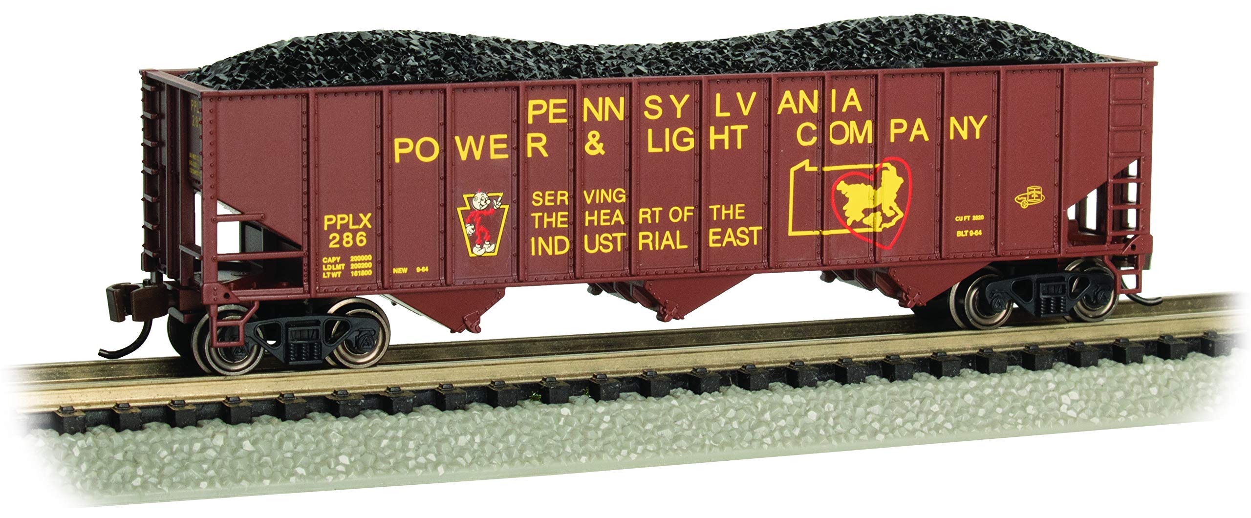 Échelle N Bachmann Trains Bethlehem Steel wagon trémie 100 tonnes pour modélisme ferroviaire