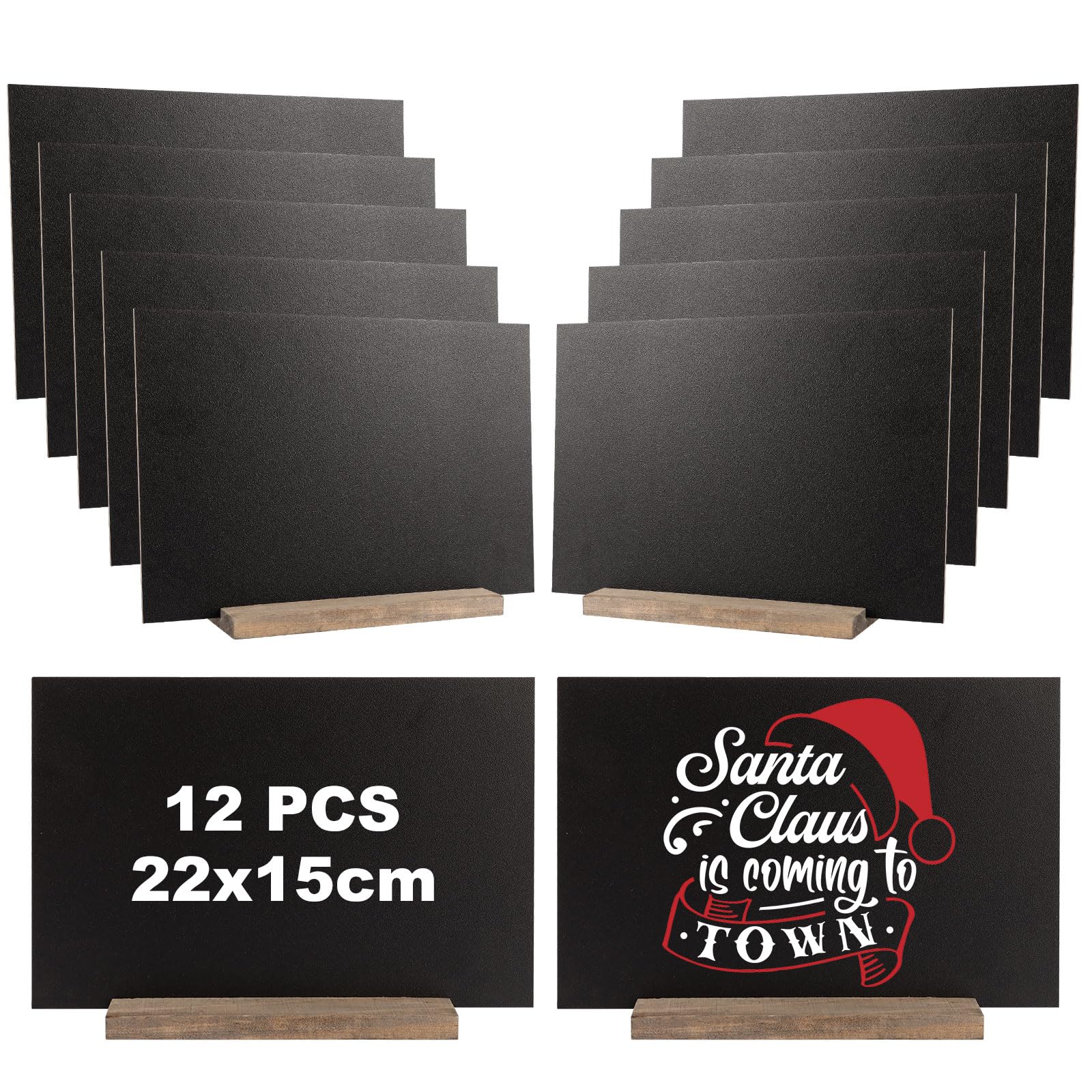 DAJAVE 12 Pcs Mini Chalkboard Signs