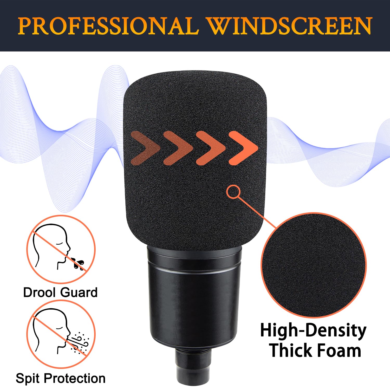 SOULWIT 2Pcs Microphone Cover for Audio-Technica ATH AT2020/AT2050/AT4040 Cardioid Condenser Microphones - Image 4