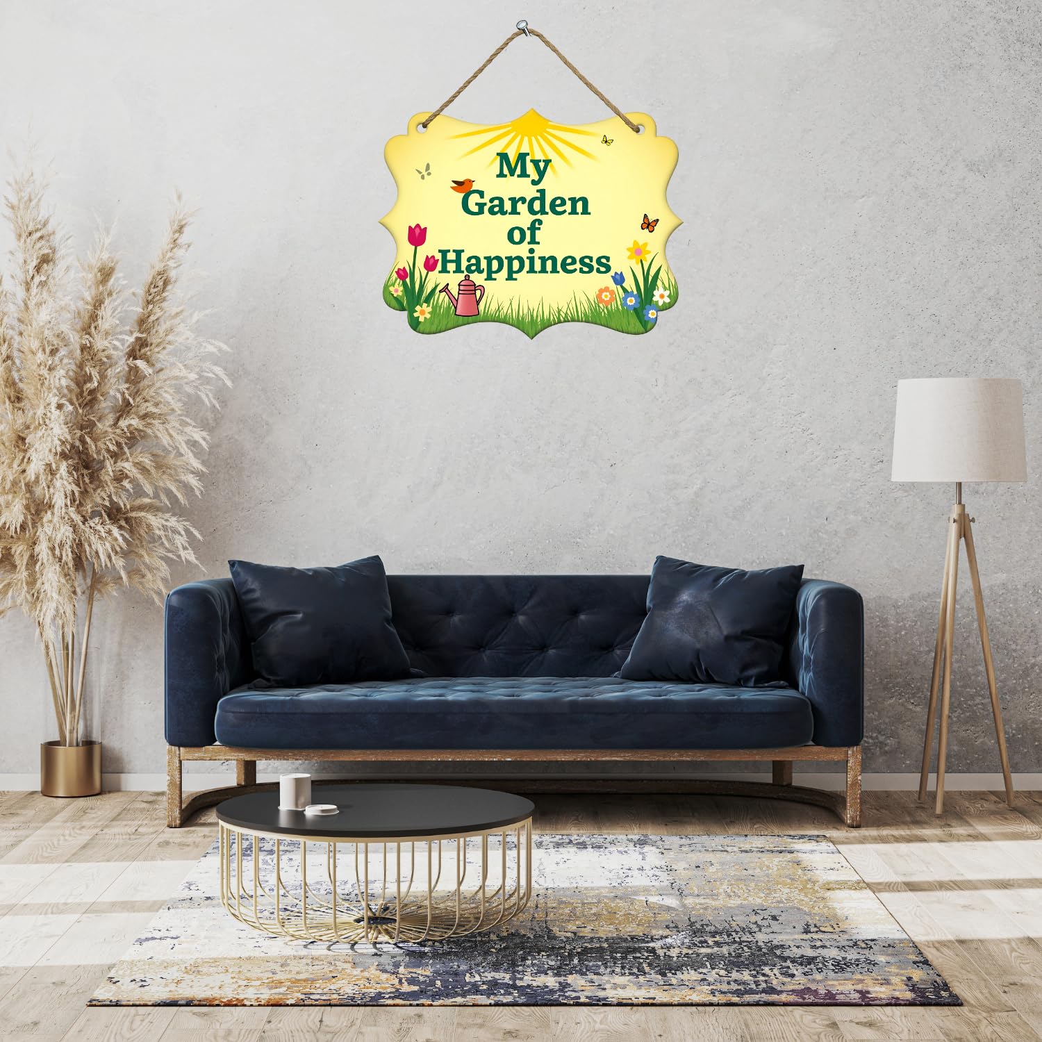 GiftOday My Garden of Happiness Wooden Wall Hanging, 18 X 25 CM 3
