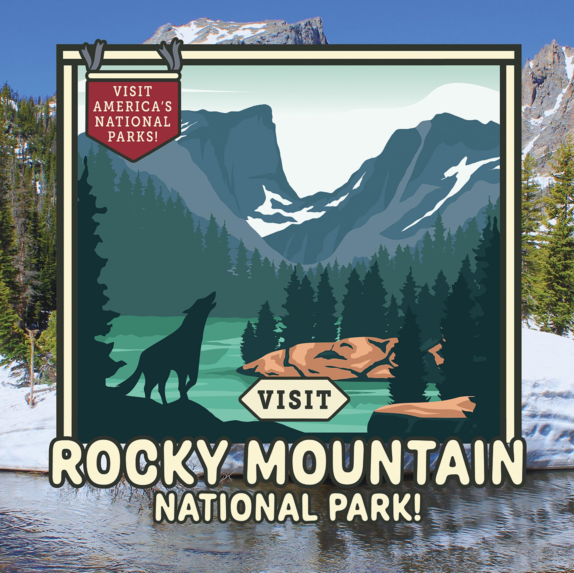 Poster Rocky Mountain National Park pour créer un salon style chalet nature