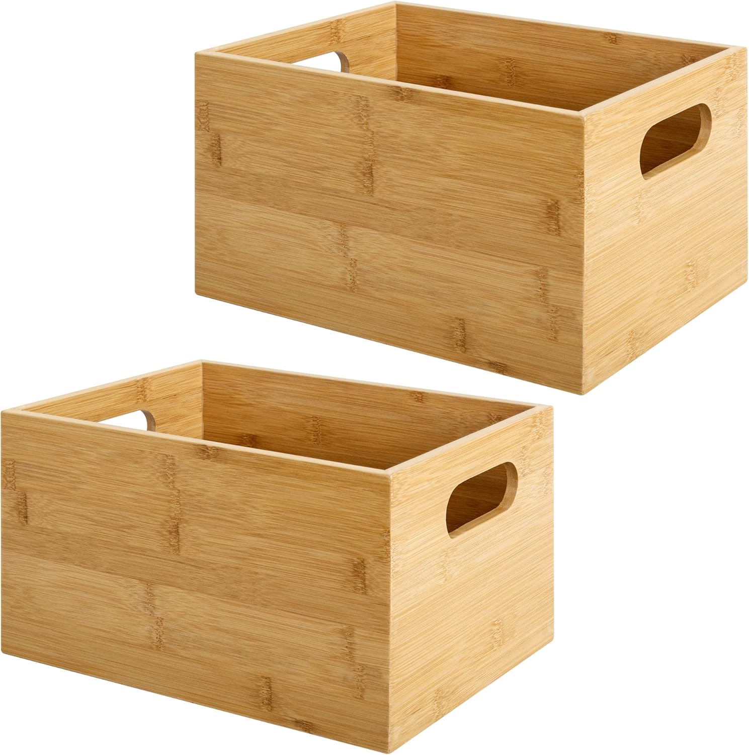 StorageWorks Bamboo Organizers for Shelves, Handcrafted