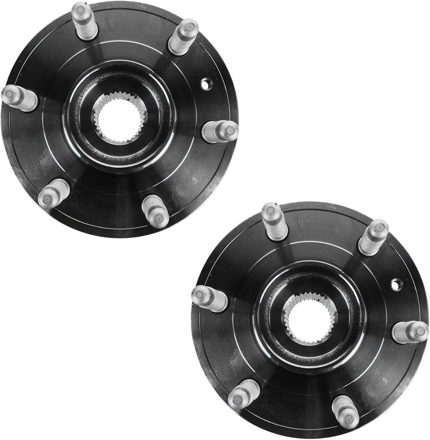 TRQ Left and Right Wheel Bearing and Hub Assembly Set 2 Piece Compatible with 2008-2017 Buick Enclave 2009-2017 Chevrolet Traverse 2007-2016 GMC Acadia 2017 Acadia Limited 2007-2010 Saturn Outlook