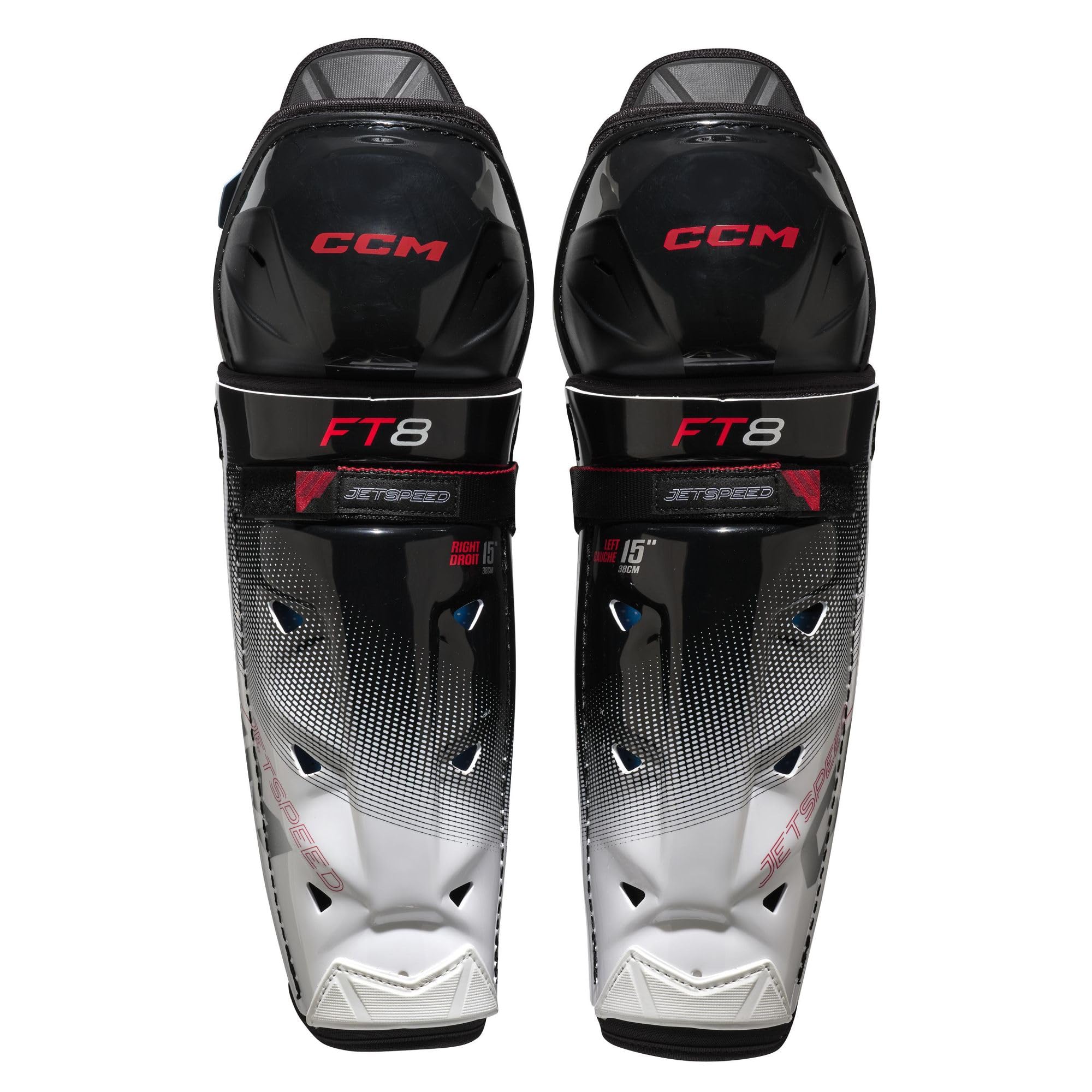 CCM JetSpeed FT8 Senior - Espinilleras para hockey sobre hielo