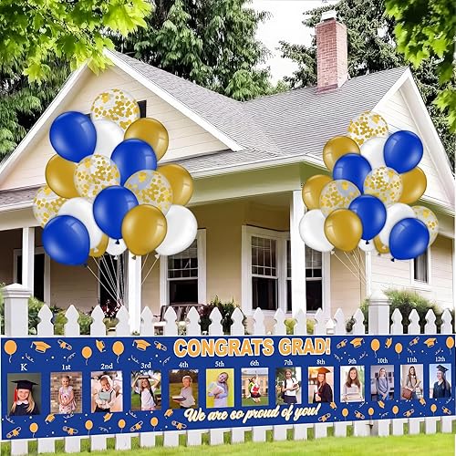 36 Pcs Graduation Photo Banner for 2026 Party Decoration K-12th Congrats Grad Pi