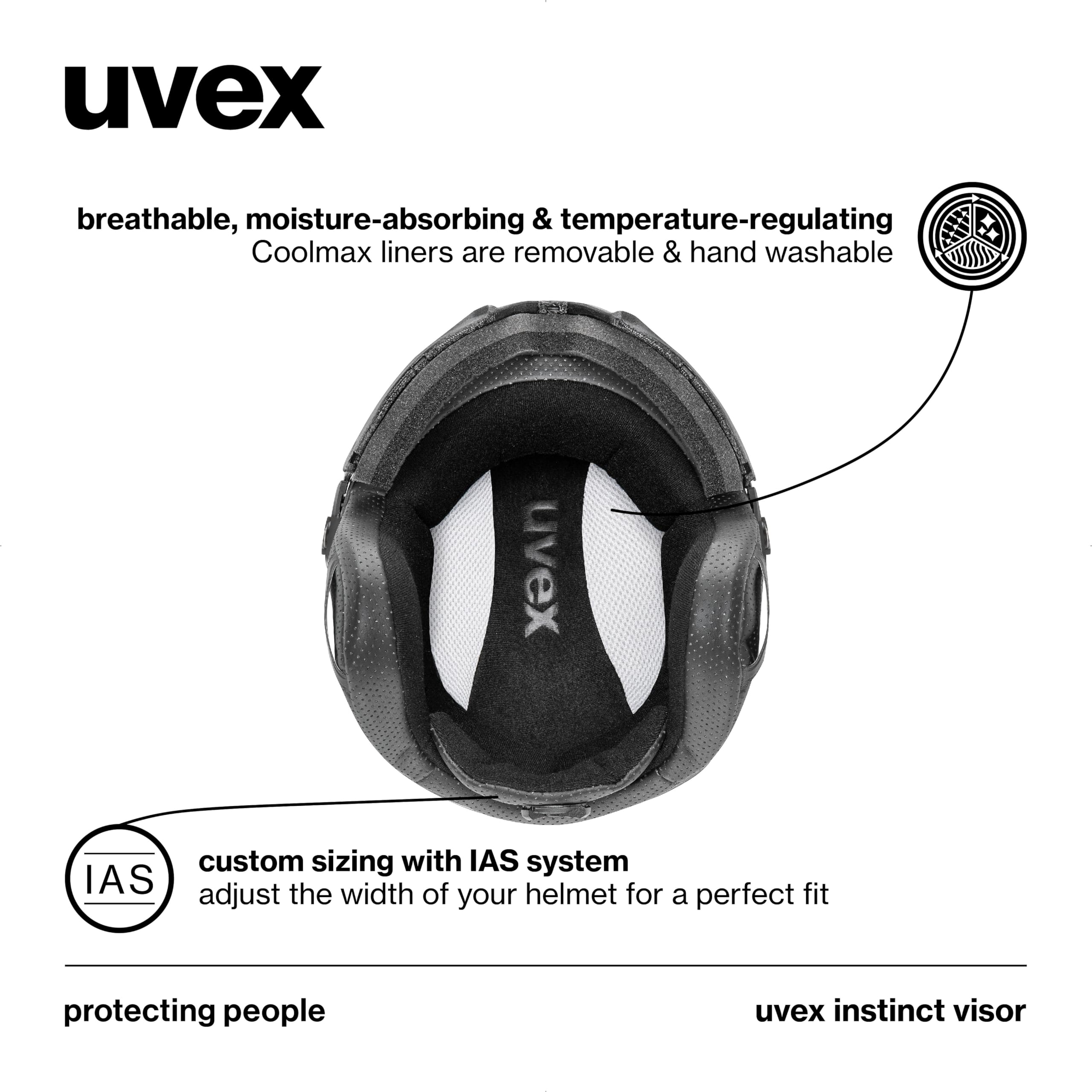 uvex instinct visor - Skihelm für Damen und Herren - mit Visier - individuelle Größenanpassung
