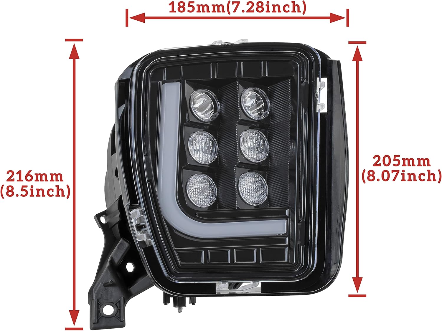 KEWISAUTO LED Fog Lights with Daytime Running Lights for 2013-2018 Dodge Ram 1500 Accessories, Plug & Play Pickup Truck Bumper Driving Fog Lamps Assembly (2PCS)