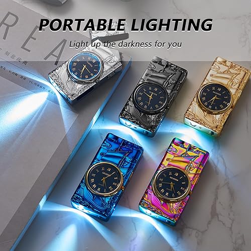 Miniatura 3 de Encendedor eléctrico USB, recargable, resistente al viento, encendedor de velero sin llama con arco de plasma doble para velas, incienso, fuegos