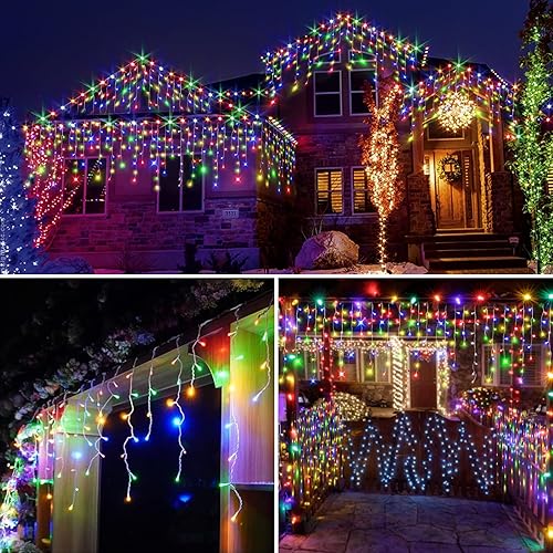 Miniatura 6 de Luces de Navidad de 98 pies para decoración al aire libre, 900 luces LED, 12 modos de iluminación con temporizador de memoria, luz de Navidad