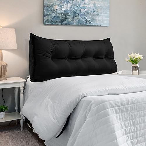 Miniatura 4 de Almohada copetuda para cabecera de dormitorio universitario individual XL, almohada de apoyo para la espalda, cabecero, alternativas, sofá, sofá