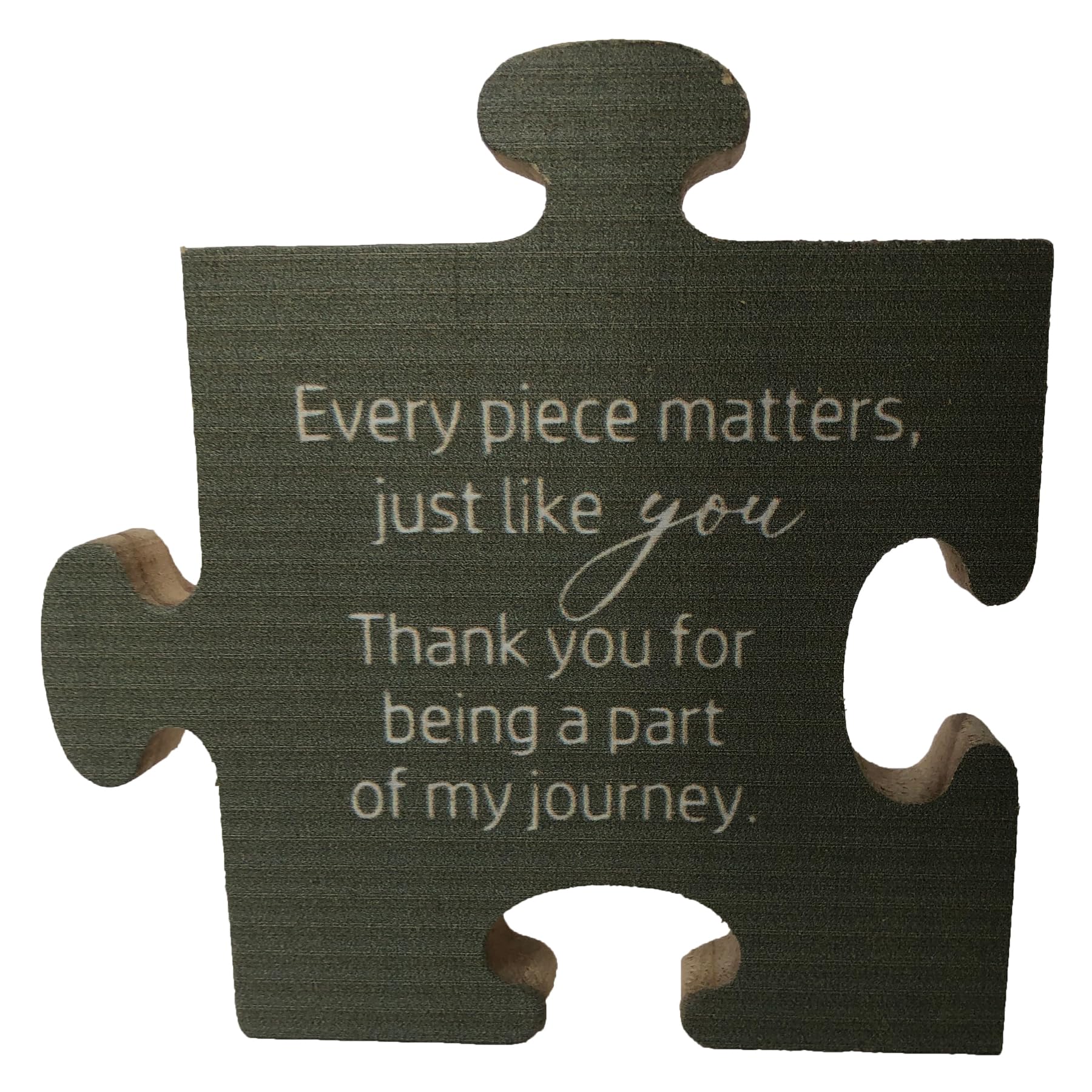 Holz-Puzzle-Teil Mit Thank You-Gravur – Retro Dekoration, Geschenk Für Kollegen, Ruhestand, Büro