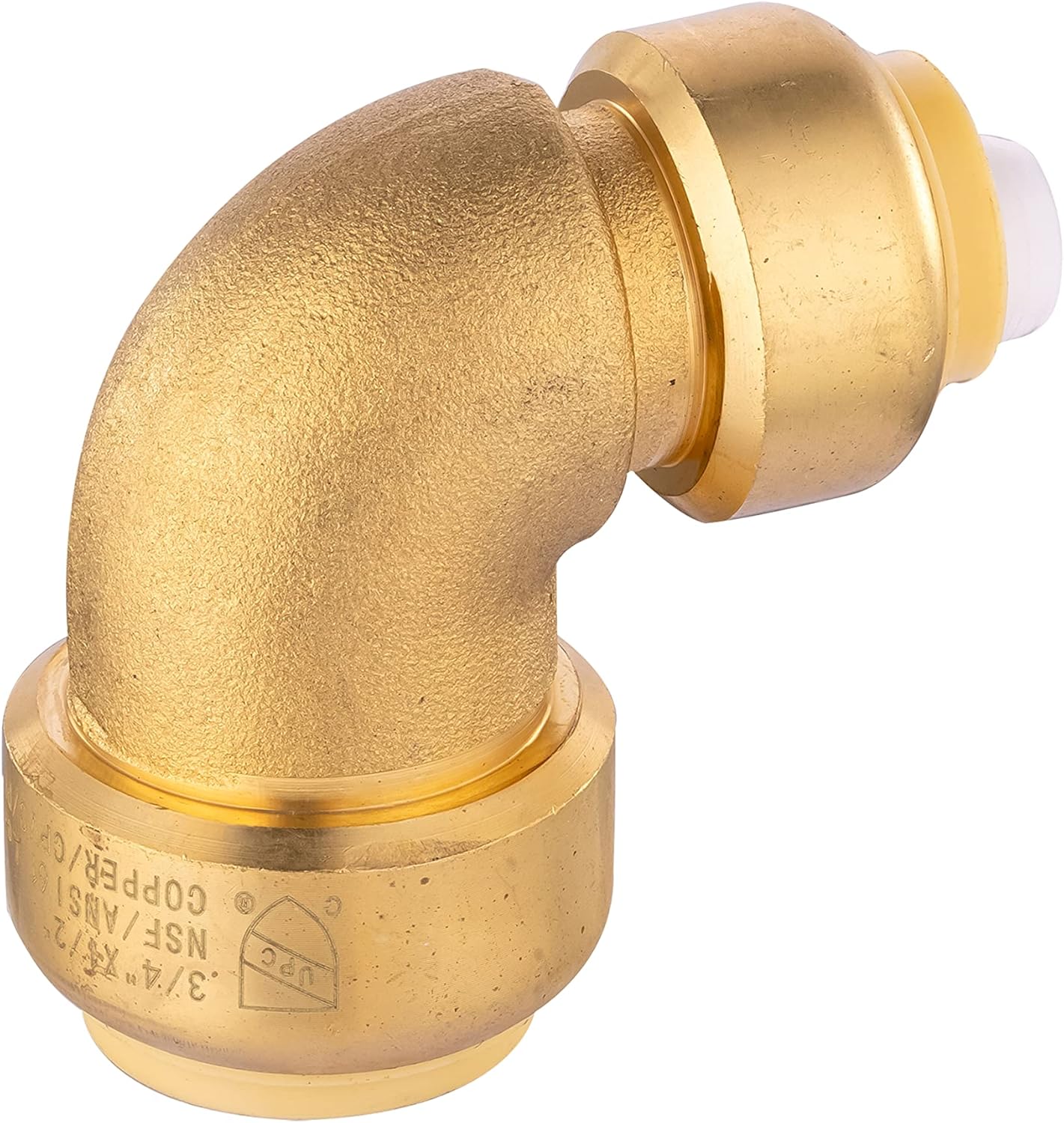 (Pack of 2) EFIELD Push Fit 3/4" x 1/2" Reducing Elbow Push-to-Connect Plumbing Fitting for Copper, Pex, CPVC with 2 Disconnect Clips,(PF053)