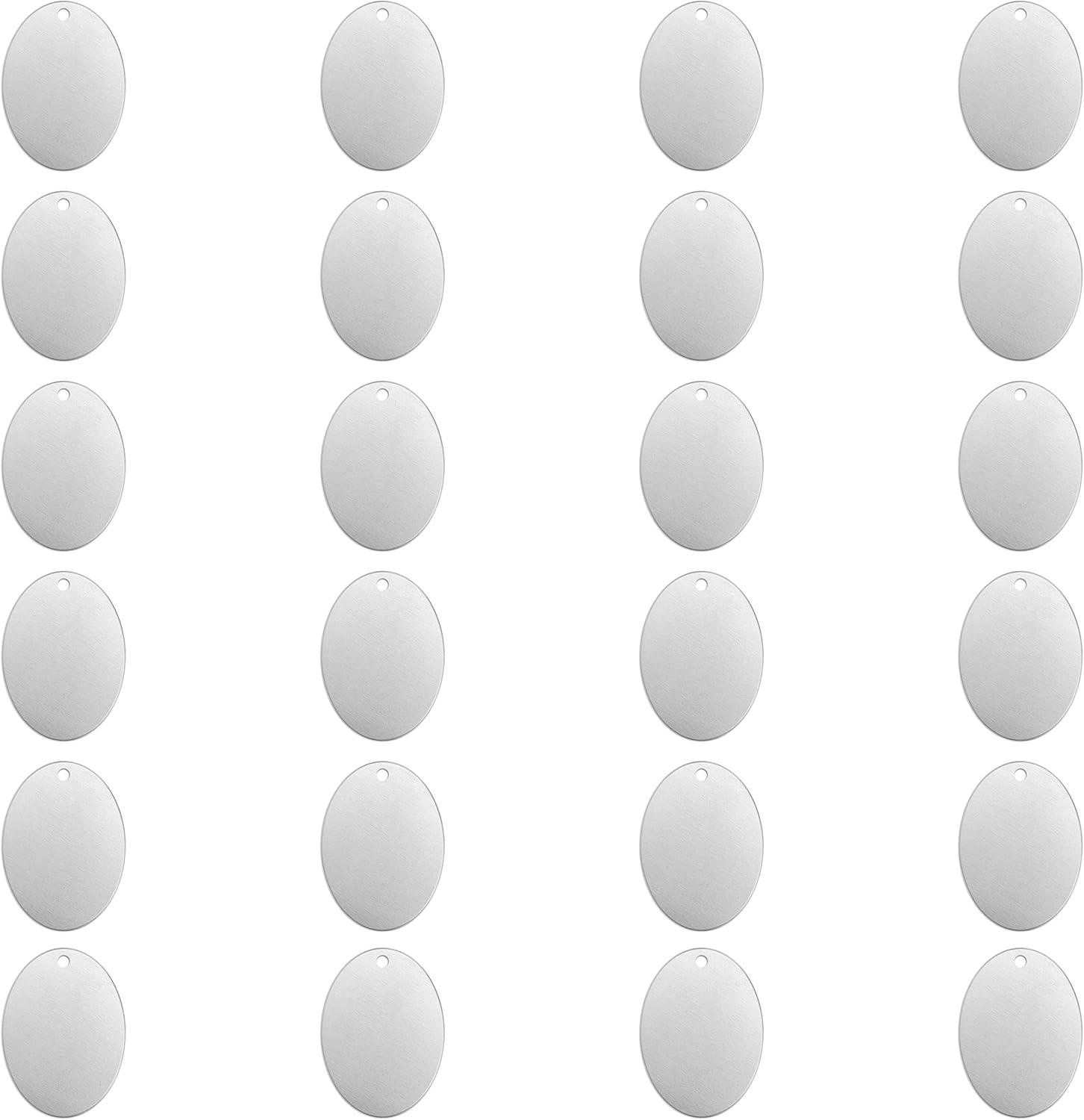 ImpressArt - Oval w/Hole, 1/2 x 3/4, Premium Metal Stamping Blanks (24 Pack) (Alkeme)