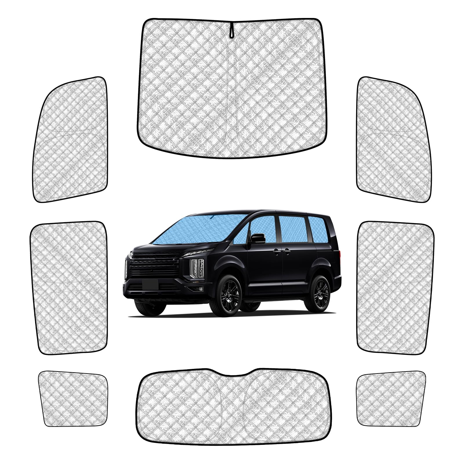 デリカ D5 リア用　専用サンシェード　車中泊　カーテン　アトマイズ製 楽天市場 | アトマイズ - デリカ D5専用サンシェード＆便利な車