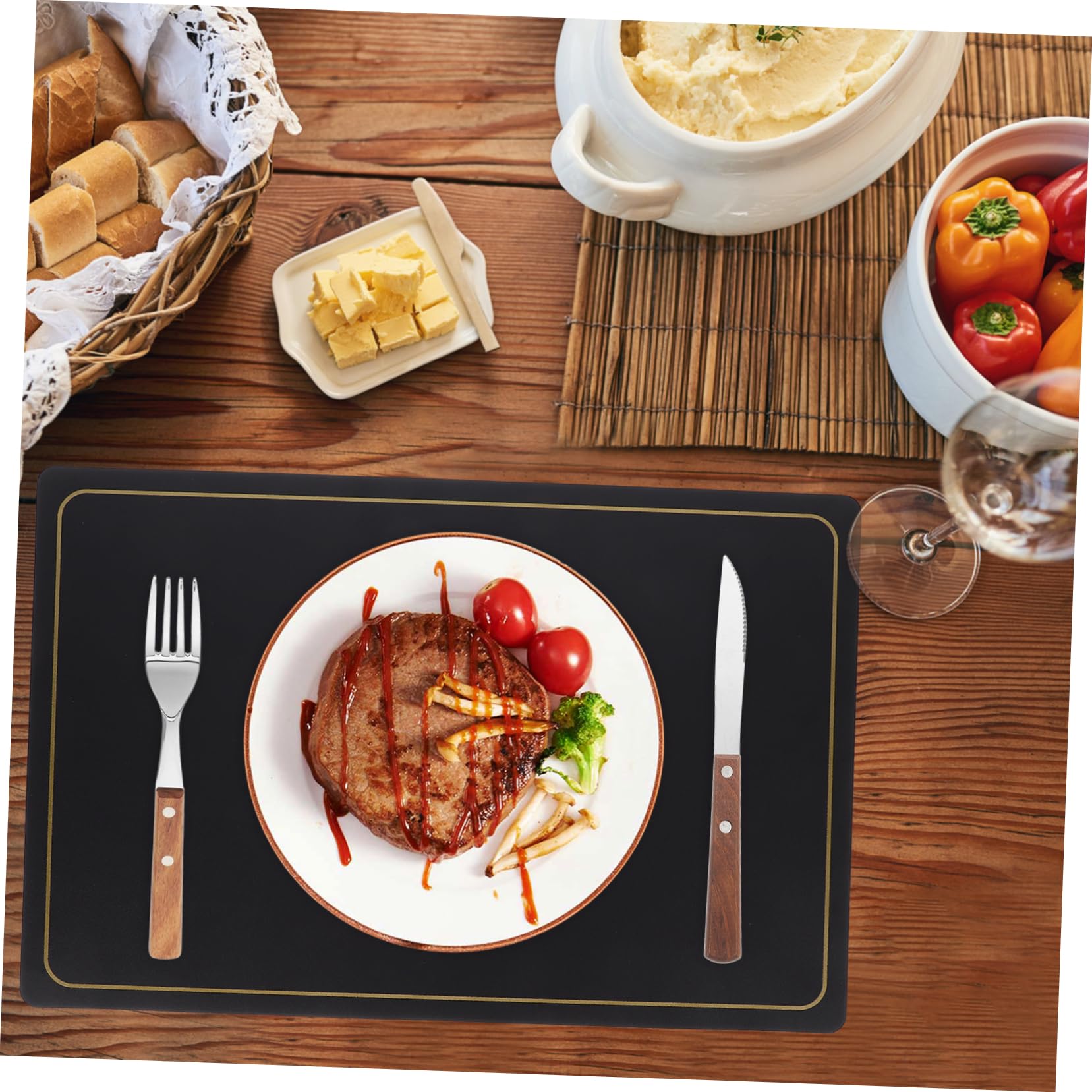 Alipis 4pièces Sets de Table Décoratifs Lot pour Cuisine ou Salle à Manger Design Simple et Résistant