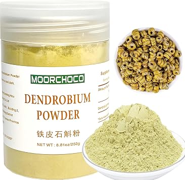 250g/8.81 oz هوشان Dendrobium مسحوق المبيضات مناسبة لصنع الشاي اليومية وزارة الداخلية الدائمة، مسحوق Dendrobium Officinale