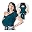 KeaBabies Baby Wrap Carrier Ring Sling - Easy to Wear, Adjustable D-Lite Baby Carrier Newborn to Toddler, Infant Carrying Shirt, Hands Free Bonding, Breathable Fabric Wearing Wrap (Peacock Green)