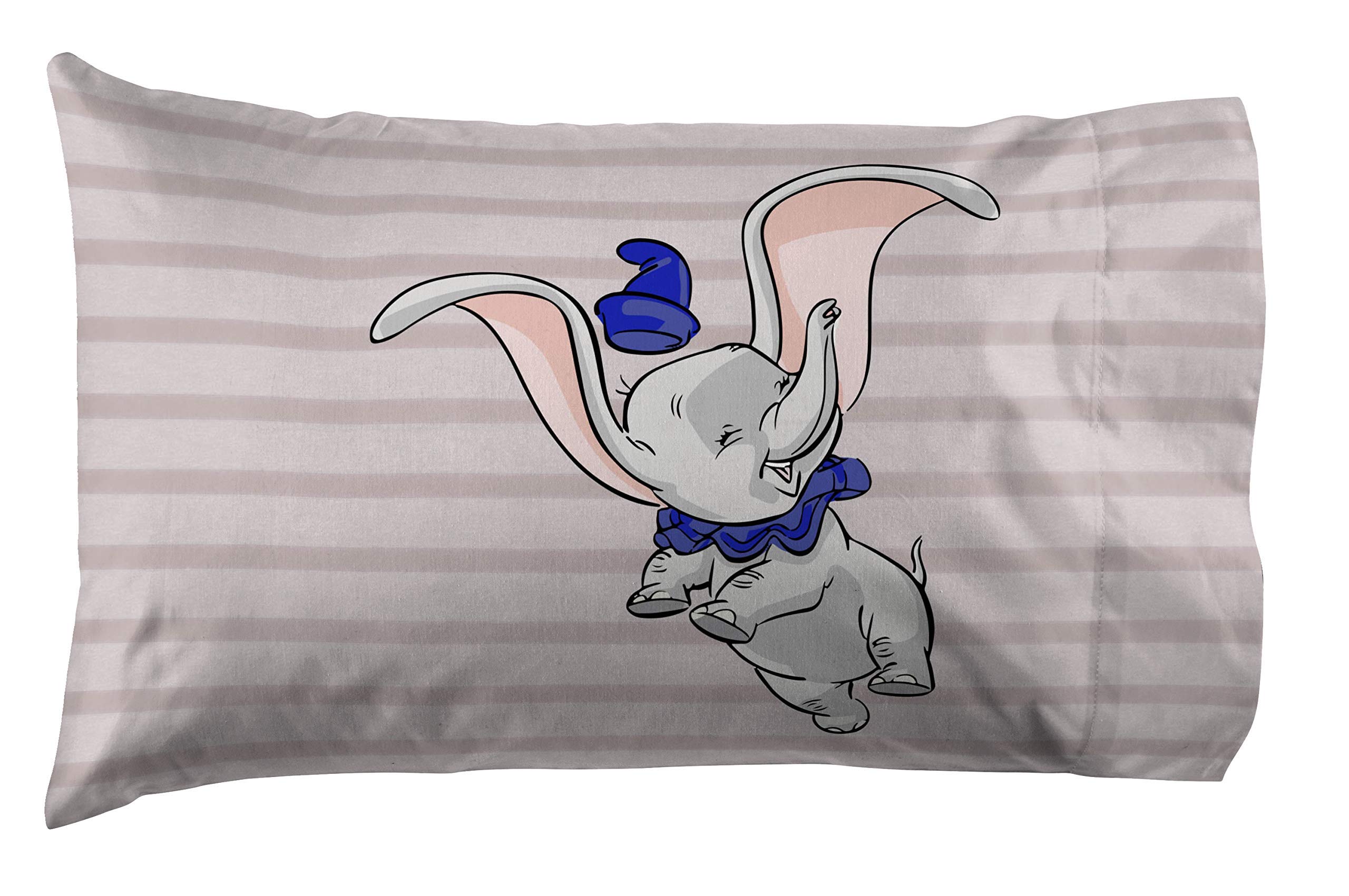 Disney Dumbo Follow Your Dreams 1 Pack Pillowcase - Double Sided Kids Super Soft Bedding (Official Disney Product)