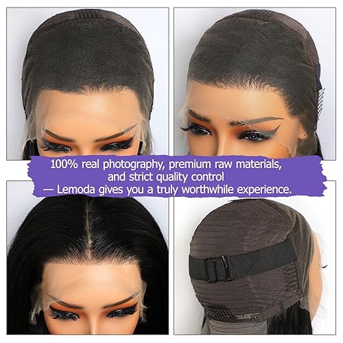 Miniatura 3 de Lemoda SKINLIKE - Pelucas de encaje real HD de 210 % de densidad, pelucas de encaje frontal completo de 13 x 4, pelucas de cabello humano virgen