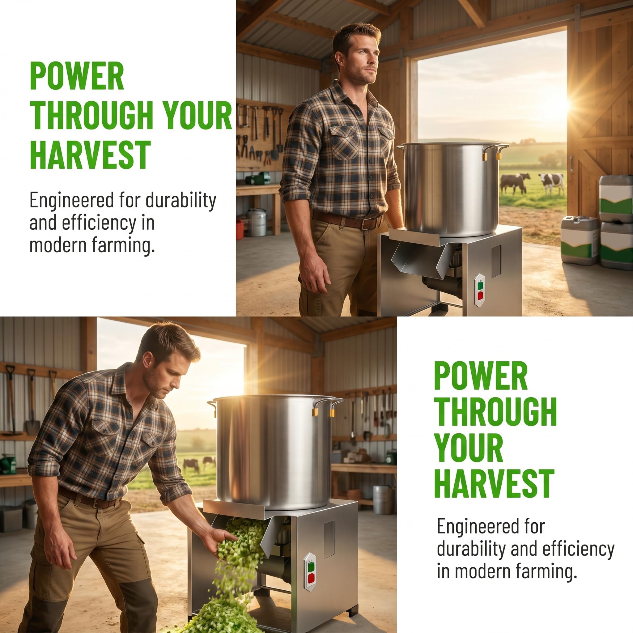 Procesador De Alimentos Comercial De 1800 W: Picadora Eléctrica De Verduras con Gran Entrada De Alimentación, 120 Kg/h, 3500 RPM, Acero Inoxidable Reforzado para Un Procesamiento Eficiente