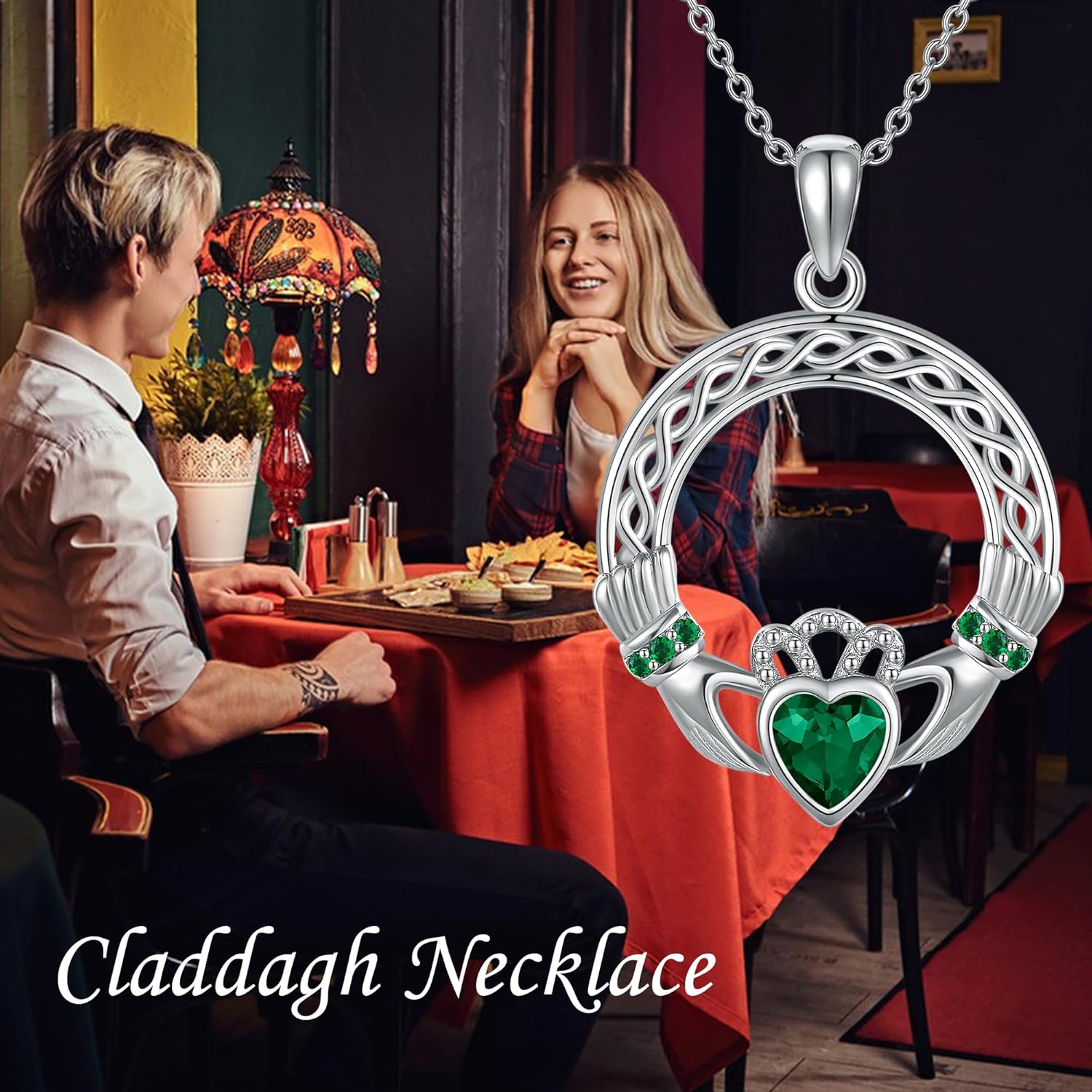 Claddagh Necklace 925 Sterling Silver Infinity Celtic Pendant Necklace Good Luck Eternity Love Irish Claddagh Jewelry Birthday Gifts for Women Mom Wife Girlfriend - Image 6