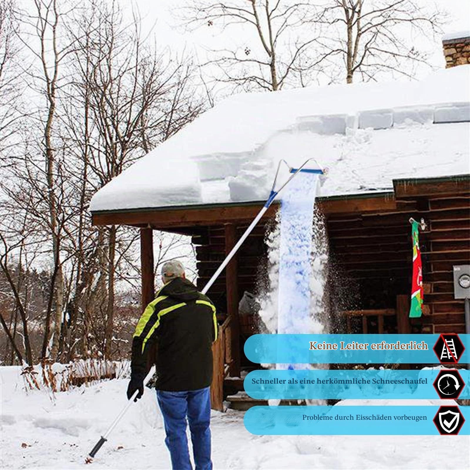 Todeco Schnee Rake Für Haus-Dach, Dach Rake Schneeräumer
