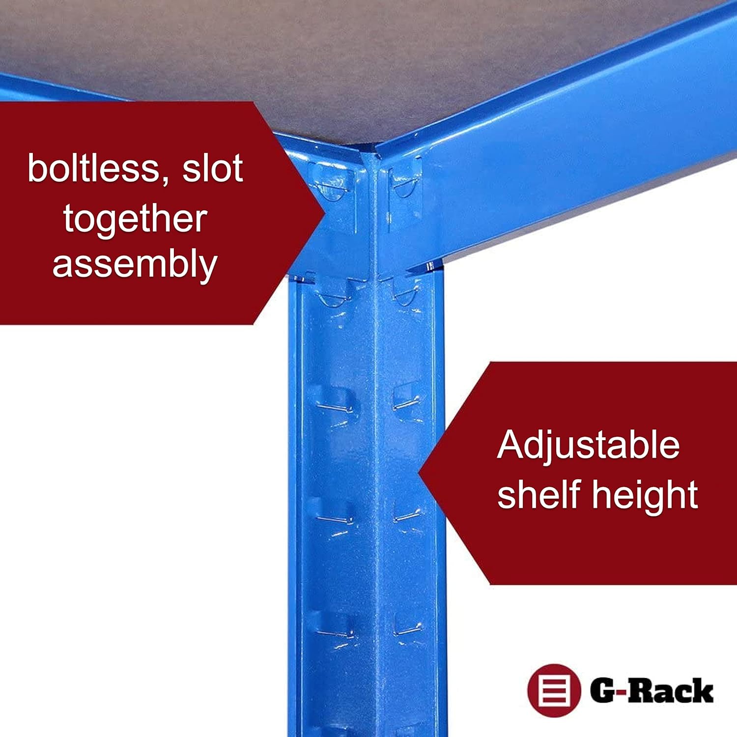 Garage Shelving Units - 71" H x 35" L x 24" W - Heavy Duty Racking - Shelves for Storage -1 Bay - Blue - 5 Tier - 2000LB Capacity (400LB Per Shelf) - Workshop, Shed, Office - 5 Year Warranty : Home & Kitchen