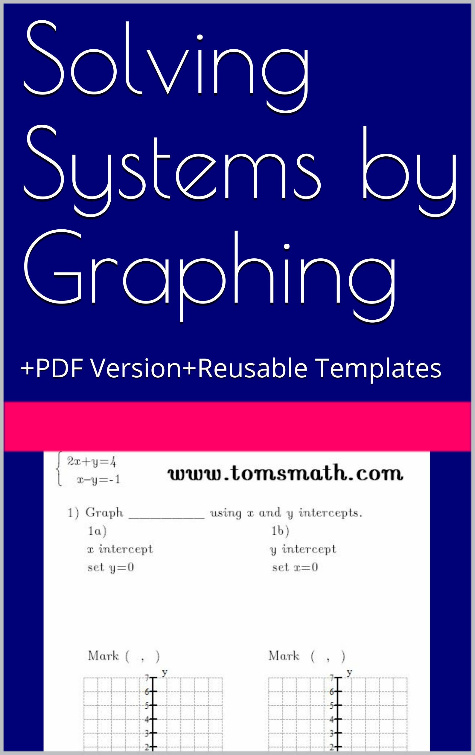 Solving Systems by Graphing: +PDF Version+Reusable Templates