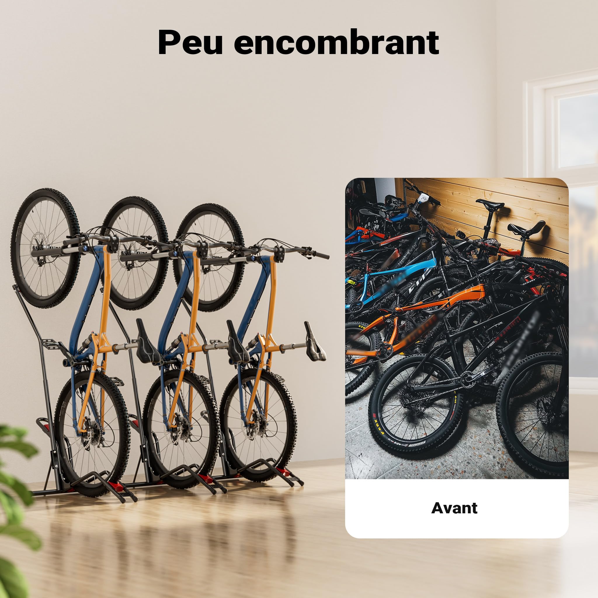 WilTec Range-vélo – en Acier – Rack à vélo autoportant