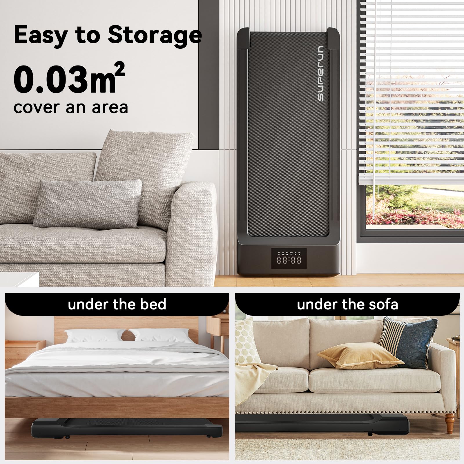 Walking Pad Treadmill Under Desk,Desk Treadmill for Office Under Desk,Walking Treadmill for Home with Remote or App Control Led Display,300lbs Capacity