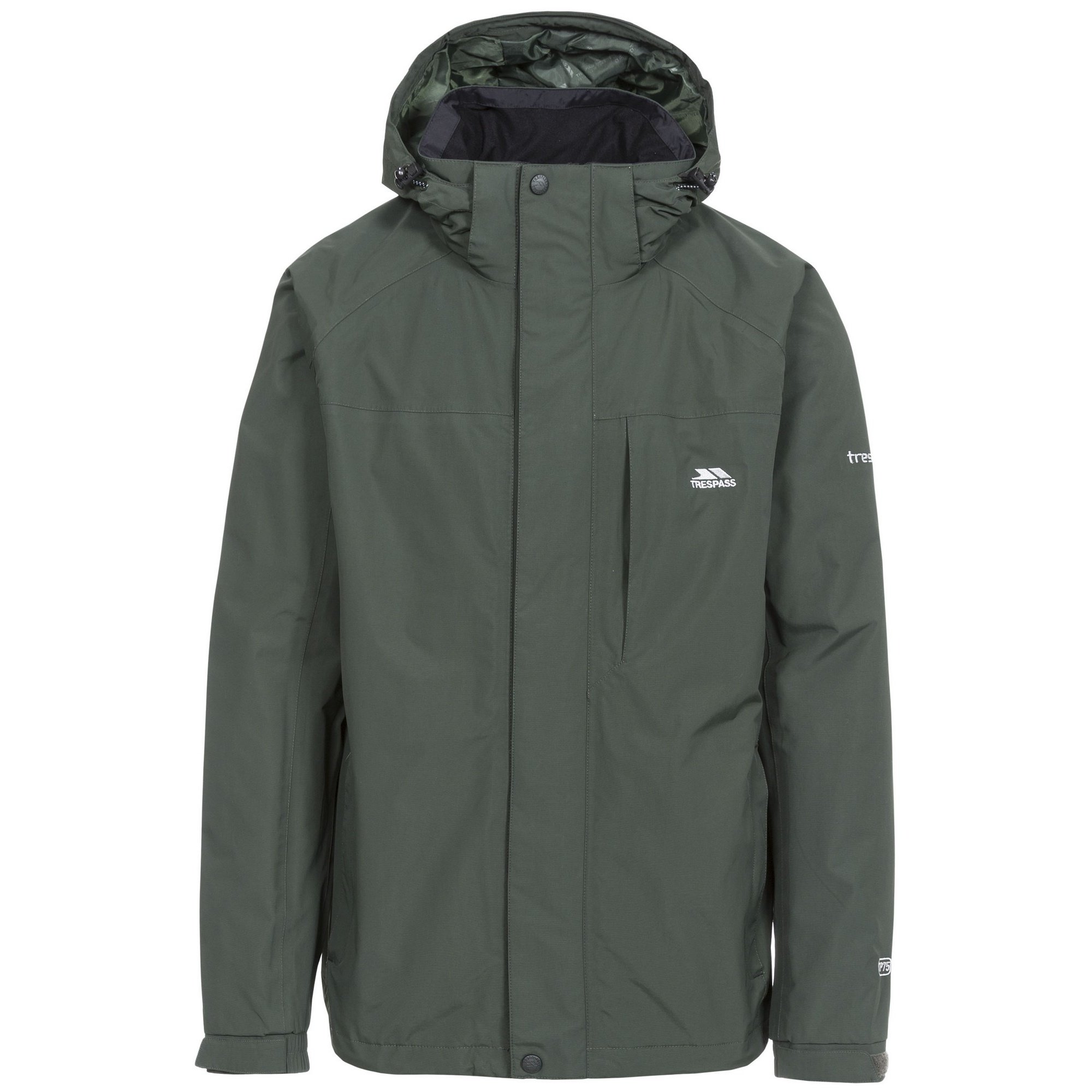 Trespass Men's Black Edwards Ii Waterproof Jacket In | : Extra Small