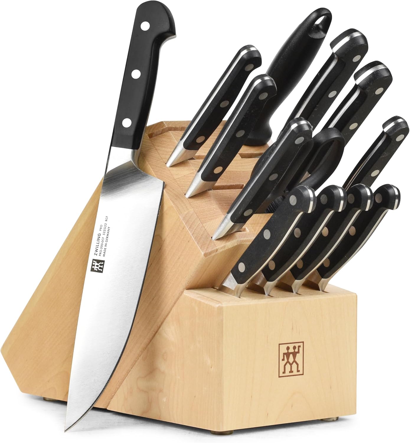 ZWILLING Pro 14-piece Knife Set - Made in Germany - Birchwood Block