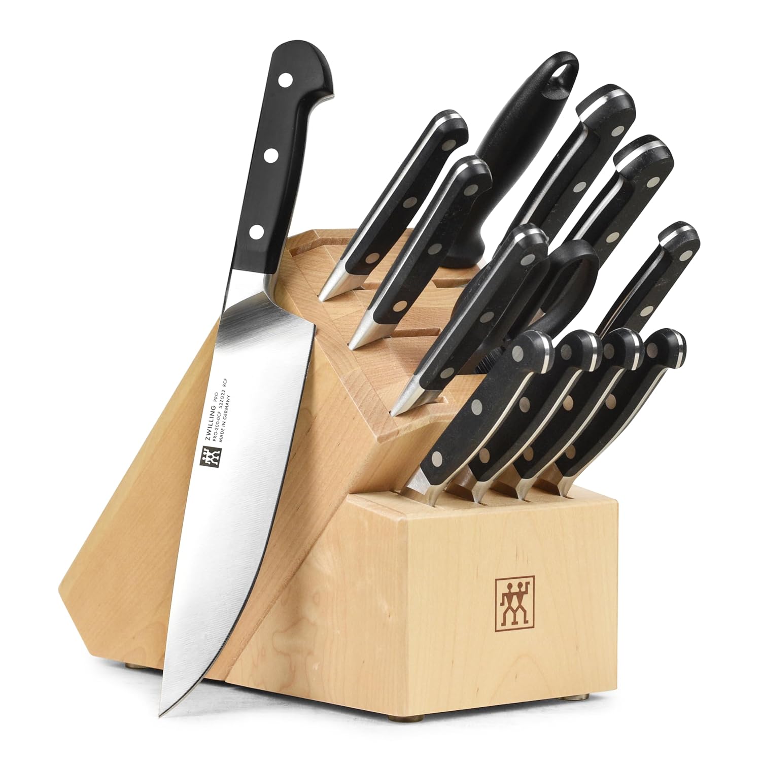 ZWILLING Pro 14-piece Knife Set - Made in Germany - Birchwood Block