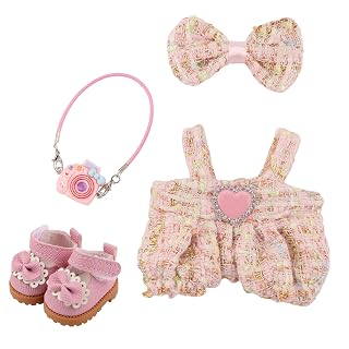 Doll Clothes 17cm Exquisite Luxury Designer Outfit Accessories Clothes Suitable for Dolls Accessories Dress up Unique Style(NO Doll) (Pink) - Amazon product rated Grade A