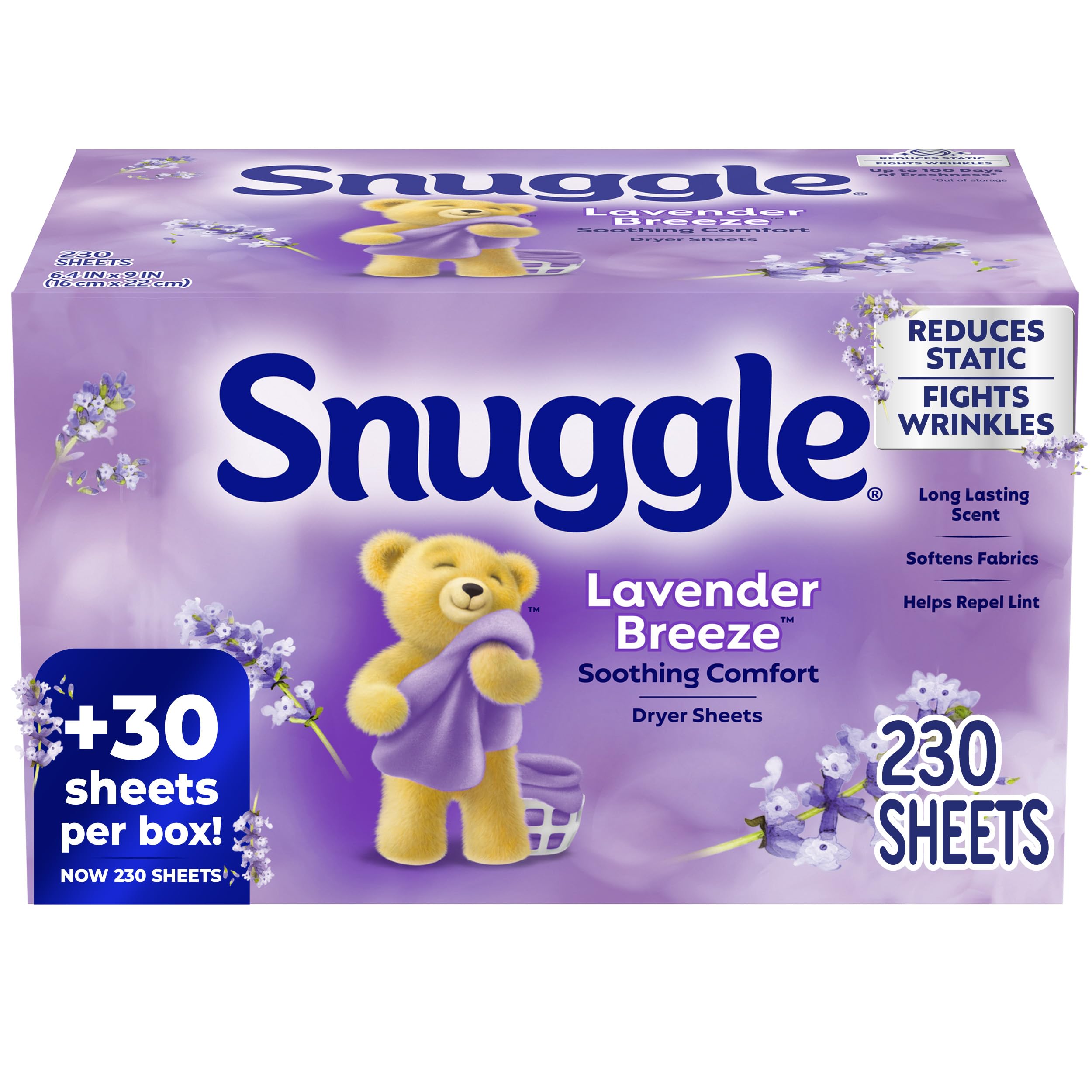 Snuggle Fabric Softener Dryer Sheets Lavender Vanilla Orchid 230ct-image-22