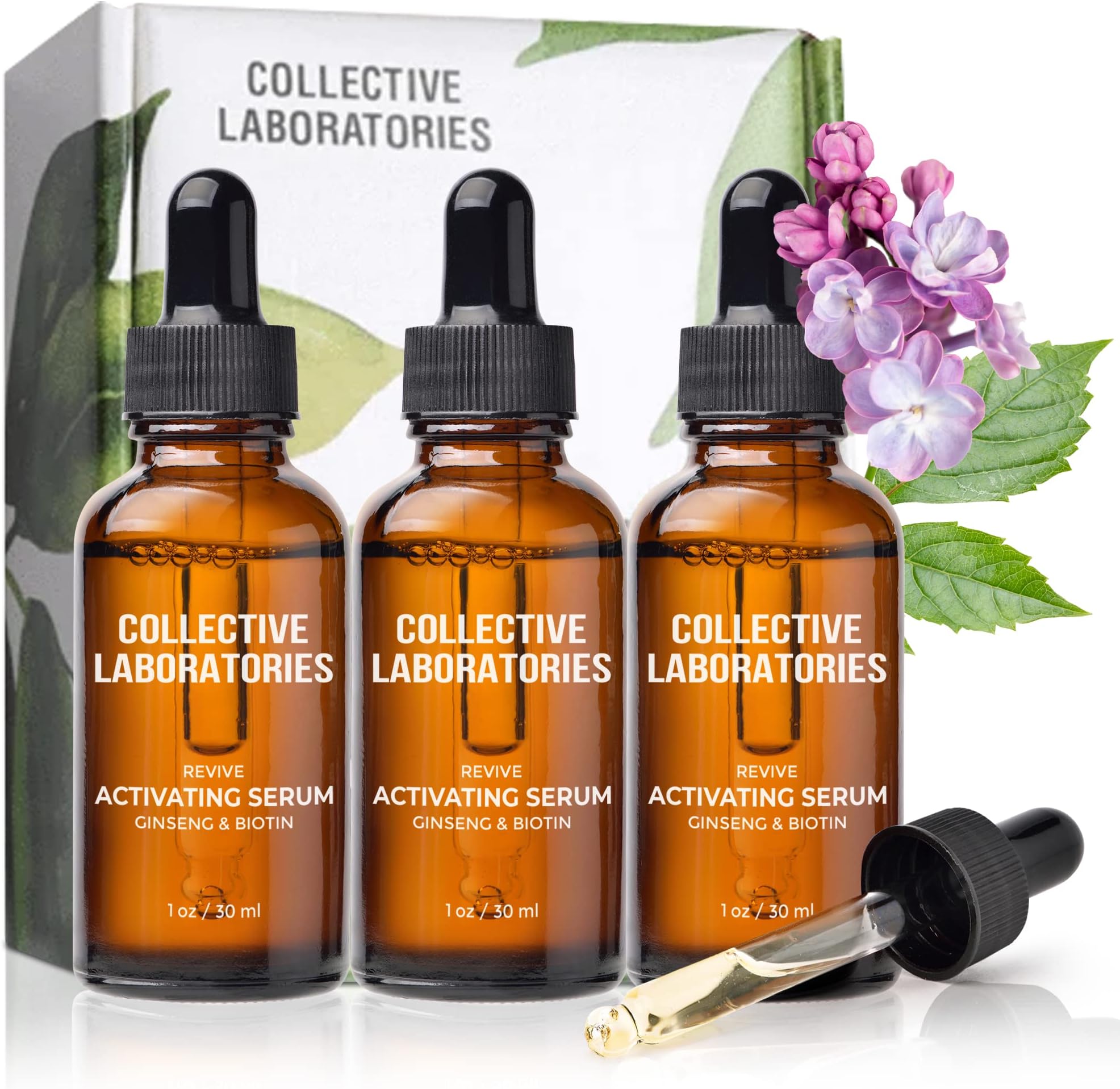 Collective LaboratoriesActivating Serum, Hair Growth Oil for Thinning Hair and Hair Loss, Treats the Scalp with Amino Acids, Minerals & Powerful Botanicals that Generate Hair Growth