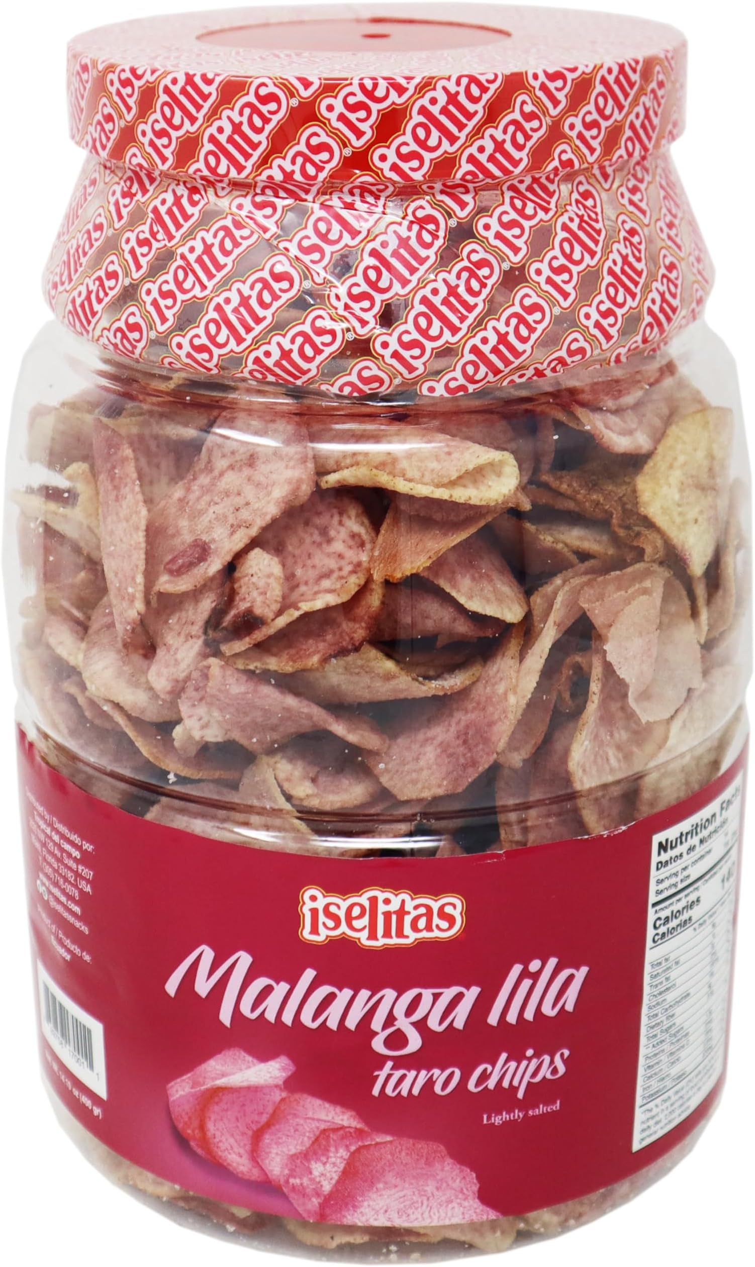 Iselitas Malanga Lila Taro Chips Lightly Salted 14.10 oz
