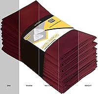 Vista 26 de Utopia Kitchen - Servilletas de tela negras [paquete de 12, 50 x 50 cm], mezcla de algodón absorbente, lavables y reutilizables para cena