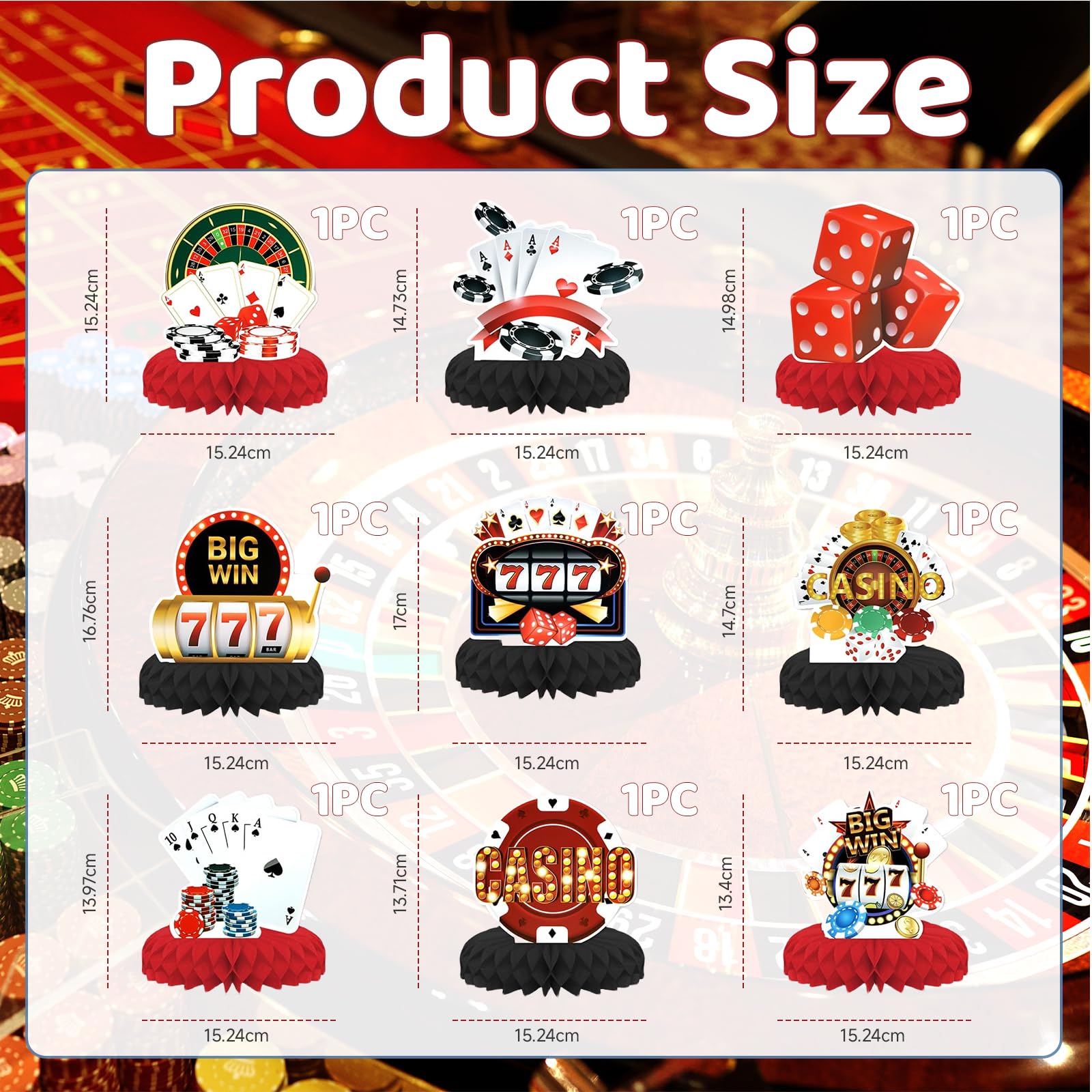 Décoration Anniversaire Thème Casino, Décoration Anniversaire Casino, Déco D'Anniversaire Casino - Jour De Fête